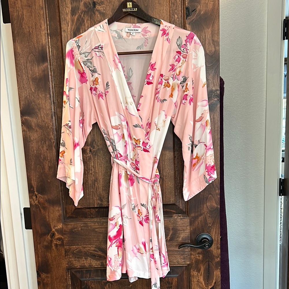 Yumi Kim Pink Floral Robe for Intimates & Sleepwear